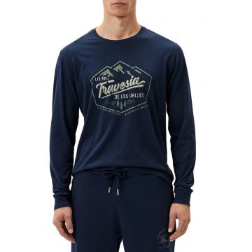 Bluza cu imprimeu frontal  Bleumarin -