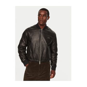 Geaca din piele barbati  negru - fabricata din piele