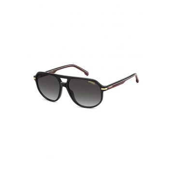Ochelari de soare aviator cu lentile in degrade - Negru/Rosu inchis