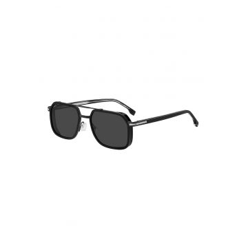 Ochelari de soare aviator cu lentile uni - Negru