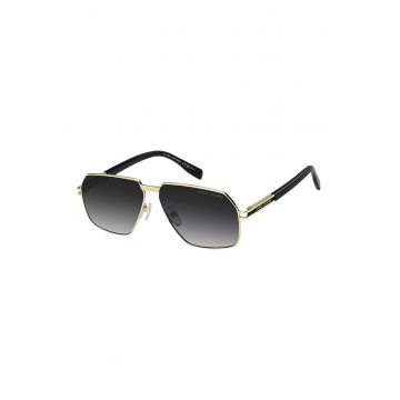 Ochelari de soare aviator cu rama metalica - Auriu
