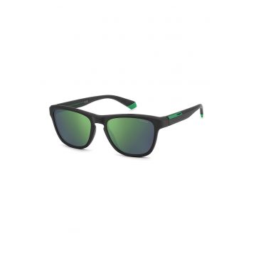 Ochelari de soare rotunzi cu logo - Verde/Negru
