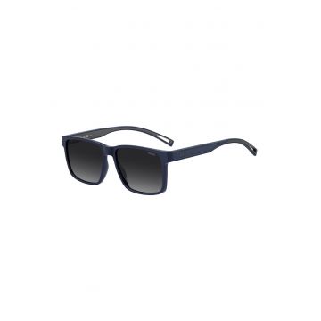 Ochelari de soare wayfarer cu logo pe brate - Bleumarin