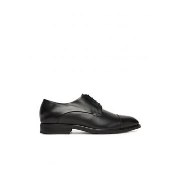 Pantofi barbati  piele naturala - negru - model P-Winslow 001