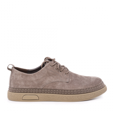 Pantofi derby bărbați Benvenuti taupe din piele întoarsă 1321BP1100VTA