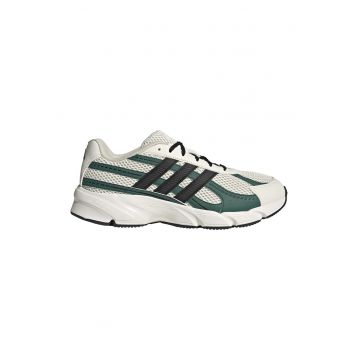 Pantofi sport din material textil cu talpa cu amortizare Technochaos 2000 - Alb fildes/Negru stins/Verde feriga