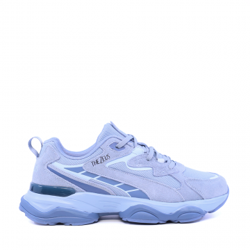 Sneakers bărbați Thezeus albastri din piele întoarsă și textil  3731BPS3211VAZ