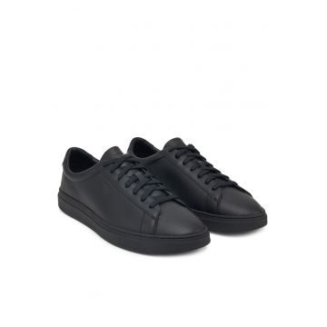 Tenisi barbati  model Kieran 005 - piele naturala - Negru