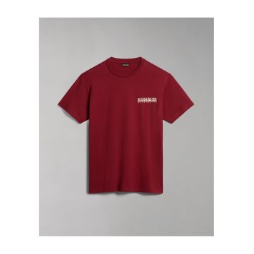 Tricou cu imprimeu si decolteu la baza gatului Freestyle - Rosu