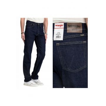 Blugi Barbati -  19 Series - Straight Fit - Talie Medie - Lungi - Fermoar - 5 Buzunare - Bumbac - W34-L32 US - Albastru