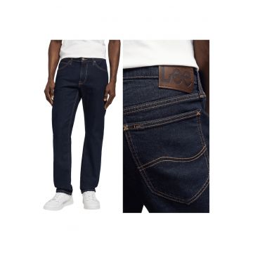 Blugi Barbati -  Daren Zip Fly - Straight Fit - Talie Medie - 5 Buzunare - Lungi - Fermoar - Bumbac - W36-L32 - Albastru