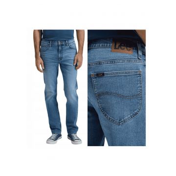 Blugi Barbati -  Rider - Slim Fit - Talie Medie - 5 Buzunare - Lungi - Fermoar - Bumbac - W36-L30 - Albastru