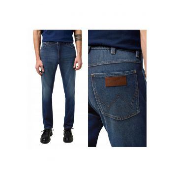 Blugi Barbati -  River - Slim Fit - Talie Medie - 5 Buzunare - Lungi - Fermoar - Bumbac - W33-L32 - Albastru