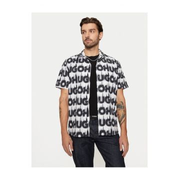 Camasa barbati  alb/ negru - bumbac