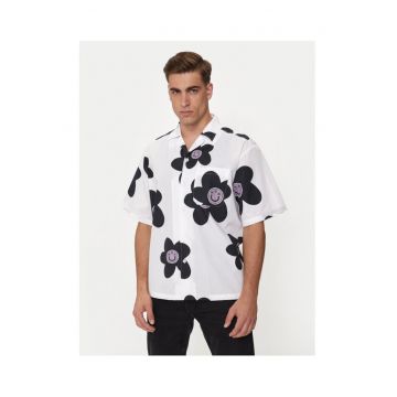 Camasa barbati  alba/ neagra - bumbac