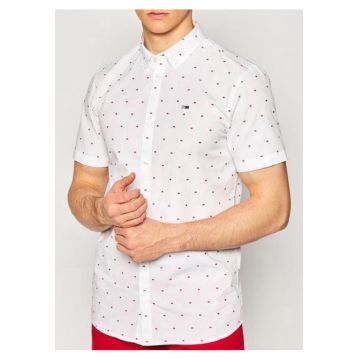 Camasa slim fit cu maneca scurta Dobby -