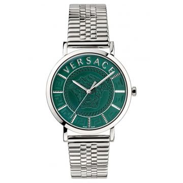 Ceas barbatesc  V-Essential - metalic - 40mm - 5 ATM - argintiu/verde