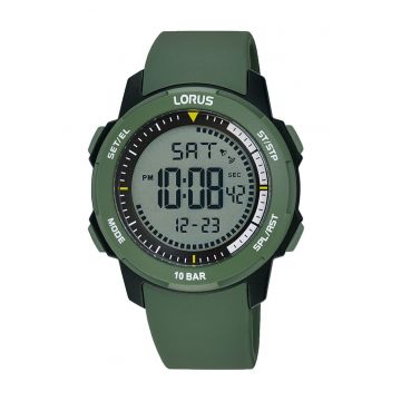 Ceas  Sport R2377PX9 - digital - curea cauciuc verde - rezistent la apa 10 ATM - stil sport