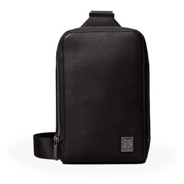 Geantă crossbody bărbați Calvin Klein neagră cu logo 3101BGEA3292N