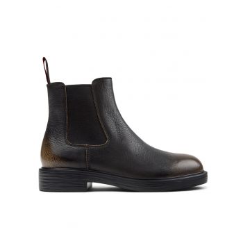 Ghete Chelsea din piele Dean 50315 - Negru/Maro
