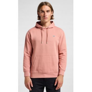 Hanorac  Plain - bumbac 100% - gluga kangur - coral pastel - croiala regular fit