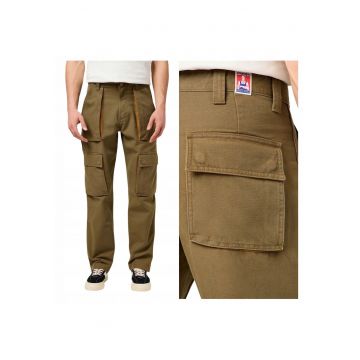 Pantaloni Scurti Barbati -  Casey Jones Cargo Pant - Loose Fit - Talie Medie - Lungi - 6 Buzunare - Fermoar - Bumbac - W32-L32 US - Verde