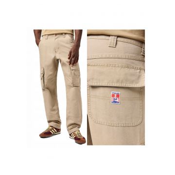 Pantaloni Scurti Barbati -  CJ Rel Cargo Pant - Straight Fit - Talie Medie - Lungi - 5 Buzunare - Fermoar - Bumbac - W34-L34 US - Bej