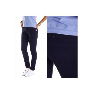 Pantaloni Scurti Barbati -  Elly - Skinny Fit - Talie Medie - Lungi - 5 Buzunare - Fermoar - Bumbac - W28-L33 US - Albastru