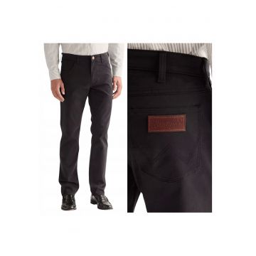 Pantaloni Scurti Barbati -  Greensboro - Straight Fit - Talie Joasa - Lungi - 5 Buzunare - Fermoar - Bumbac - Negru - Negru