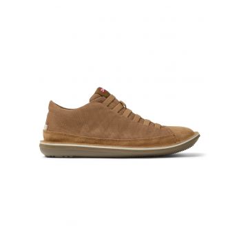 Pantofi casual din panza cu garnituri de piele intoarsa Beetle - Maro