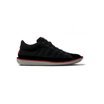 Pantofi casual din panza cu garnituri de piele intoarsa Beetle - Negru