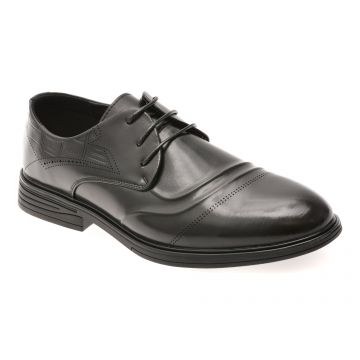 Pantofi eleganti BITE THE BULLET negri, T86192, din piele naturala