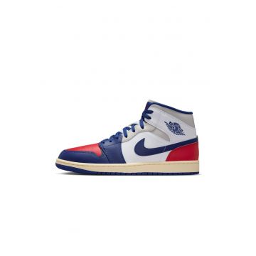 Pantofi sport  Air Jordan 1 Mid - albastru - piele - Albastru
