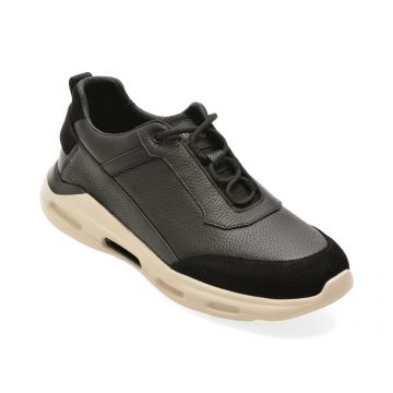 Pantofi sport EPICA negri, T26128, din piele naturala