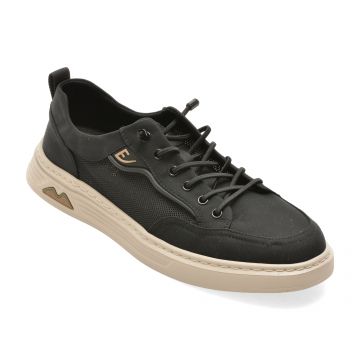 Pantofi sport OTTER negri, T9329, din material textil