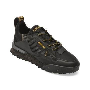 Pantofi sport REPLAY negri, MS1P75L, din piele naturala