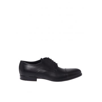Pantofi uni din piele - Negru