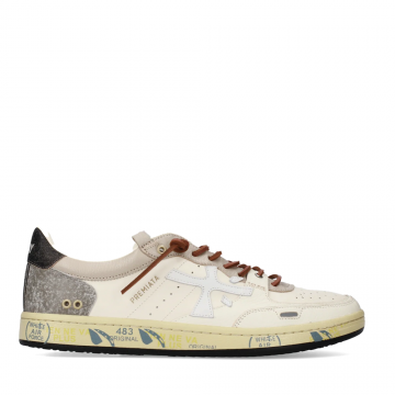 Sneakers bărbați Premiata BSKT Clay gri din piele 1691BP8163BE