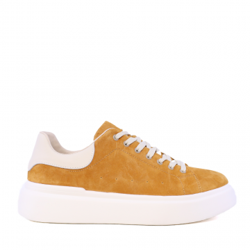 Sneakers ușori bărbați Benvenuti galbeni din piele întoarsă  1921BP0079VG