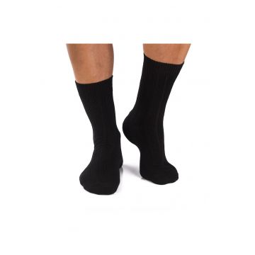Sosete antibacteriene merino Warm Ribs Black
