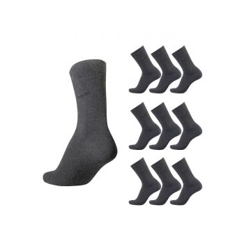 Sosete Barbati  Set 9 Perechi 6703x9 - Gri antracit/Gri inchis