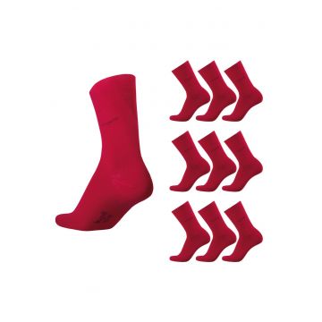 Sosete Barbati  Set 9 Perechi 6703x9 - Rosu