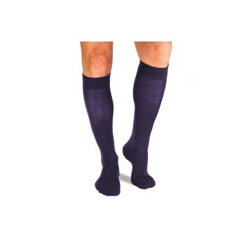 Sosete lungi compresive 3/4 din Lana Merinos - 45-47 EU - Albastru inchis
