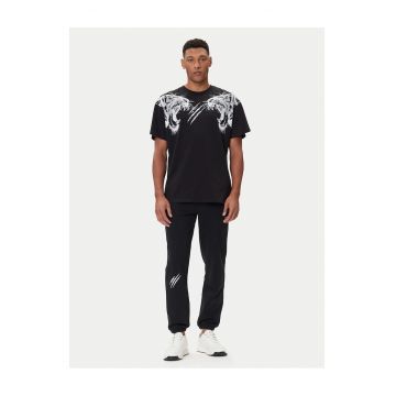 Tricou barbati  negru - bumbac -