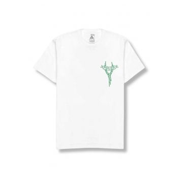 Tricou  bumbac alb imprimeu - Alb