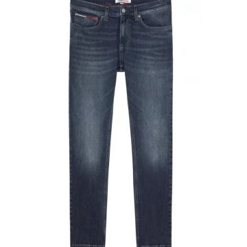 Blugi slim fit cu aspect decolorat Scanton -