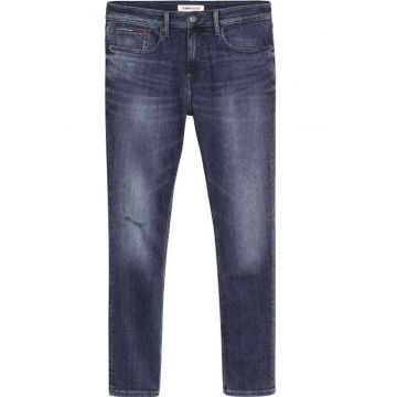 Blugi slim fit cu buzunare - Bleumarin