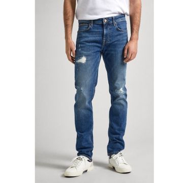 Blugi Slim Fit Model Cu Rupturi