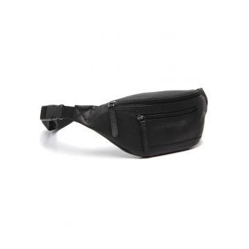 Borseta barbati piele naturala - 2.5 litri - Brana - - Negru