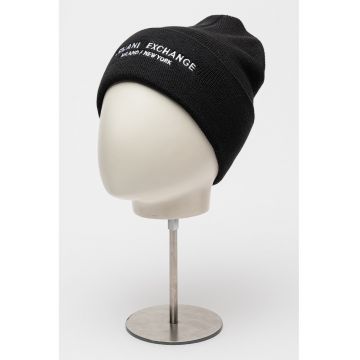 Caciula cu logo brodat - Negru